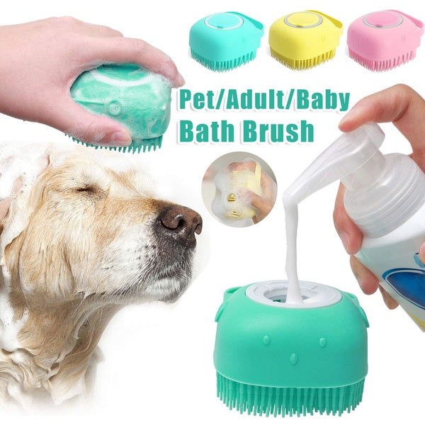 Silicone Brush with Shampoo Dispenser