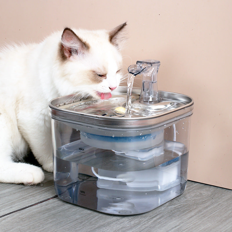 Stainless Steel Automatic Pet Water Fountain Stainless Steel Automatic