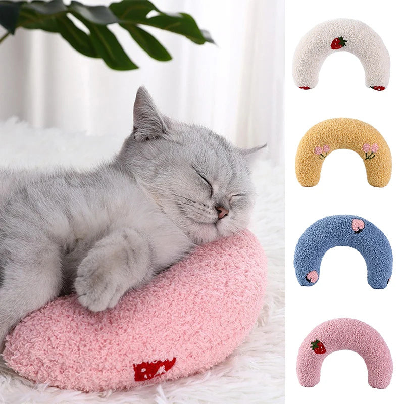 U-Shaped Pet Pillow for Cats & Small Dogs