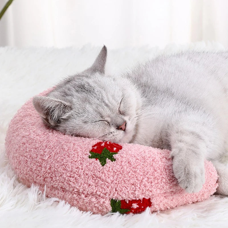 U-Shaped Pet Pillow for Cats & Small Dogs